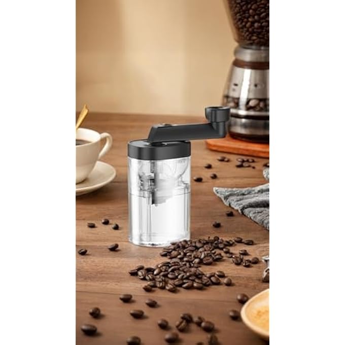 Honwor Manual Ceramic Burr Coffee Grinder  Stainless Steel Body Precision Ground Burrs EasyToUse Hand Operated Mill For Freshly Brewed Coffee - Image 3