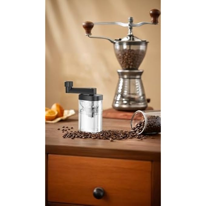 Honwor Manual Ceramic Burr Coffee Grinder  Stainless Steel Body Precision Ground Burrs EasyToUse Hand Operated Mill For Freshly Brewed Coffee - Image 5