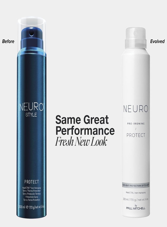 نيرو بخاخ الشعر Neuro by Paul Mitchell Protect HeatCTRL Iron، تحضير مثالي ولمسة نهائية رائعة لتصفيف الشعر بالحرارة، لجميع أنواع الشعر، 6 أونصات - Image 2