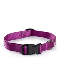Y&D Reflective Dog Collar with Safety Locking Buckle Adjustable Nylon Pet Collars Quick Release for Small Medium and Large Dogs (Purple S)  - Image 1