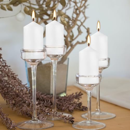 YOROXRG 2"x4" High White Pillar Candles, Set of 20 Unscented. Bulk Buy. Ideal for Halloween, Wedding, Emergency Lanterns, Household, Wedding and Home Décor Candlesticks - Image 2