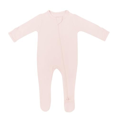 KYTE BABY Unisex Zipper Closure Footies Rayon Made From Bamboo 612 Months Blush