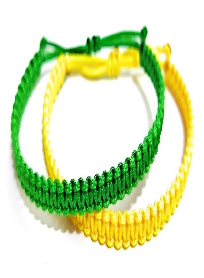 Jewel string Green cord bracelet adjustable band for girls boys men women (unisex) (Green) - Image 5