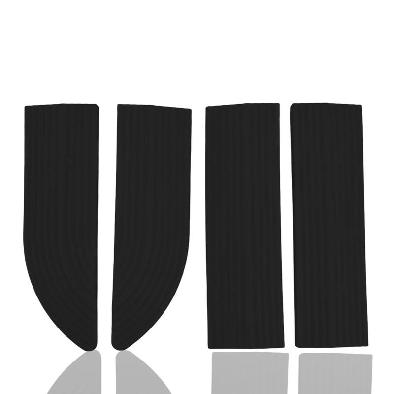 Universal Rubber Threshold Strip Wheelchair Door Ramp 4 Pack Black Assembly Floor Sill Protector Stair Sweeper - Image 2