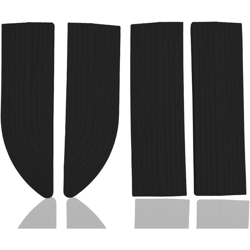 Universal Rubber Threshold Strip Wheelchair Door Ramp 4 Pack Black Assembly Floor Sill Protector Stair Sweeper - Image 1