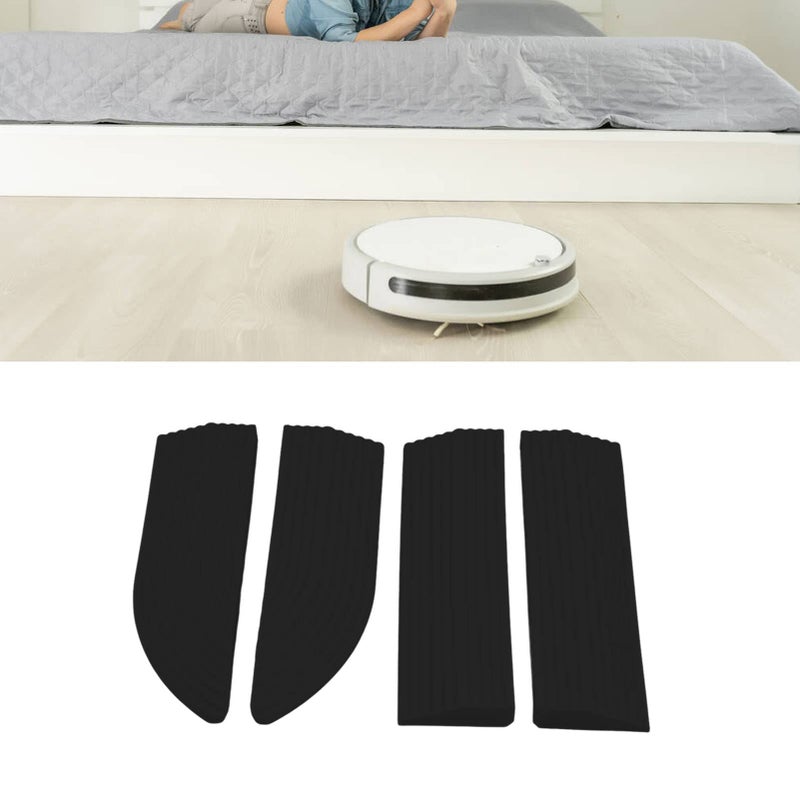 Universal Rubber Threshold Strip Wheelchair Door Ramp 4 Pack Black Assembly Floor Sill Protector Stair Sweeper - Image 4