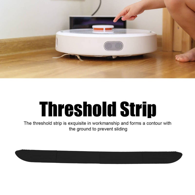Universal Rubber Threshold Strip Wheelchair Door Ramp 4 Pack Black Assembly Floor Sill Protector Stair Sweeper - Image 3