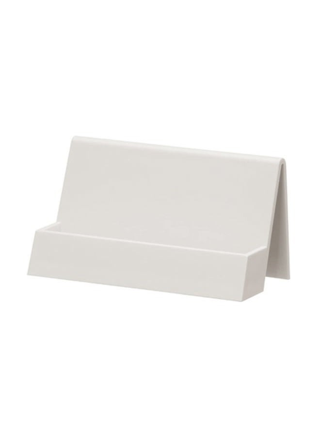 Hilsayum Business Card Holder Business Card Display Stand Vertical Card Organizer Office Supplies for Tabletop, Workspace (White) - Image 1