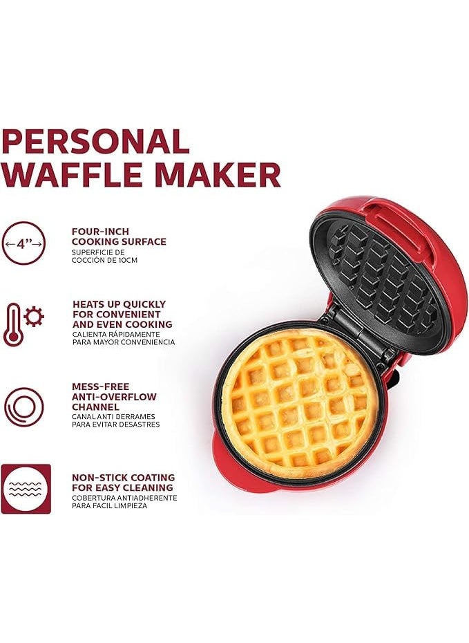 KD ZONE KD ZONE Mini Waffles Maker Machine For Home 3in1 Electric Waffle Iron with NonStick Dual Side PlatePancake Maker For Individual Belgian Waffles 4 Inch 350 Watts Multi  - Image 2