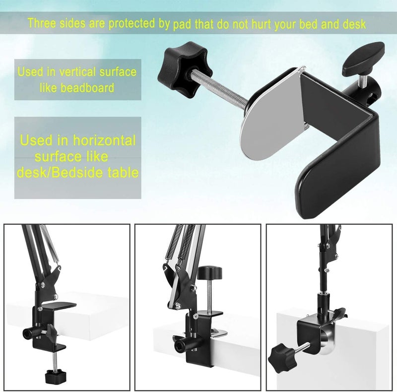 SAMHOUSING Tablet Stand for Bed,360 Degree Rotating Bed Tablet Mount Holder Stand with Aluminum Arm for iPad,iPhoneXS,N-Switch, Amazon Kindle Fire,or Other 4~11 inch Devices - Image 5
