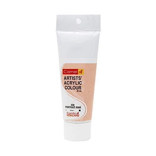 Camel Camlin Artist Acrylic Colour Tubes , 40 ml Portrait Pink 339 (Pack of 2)