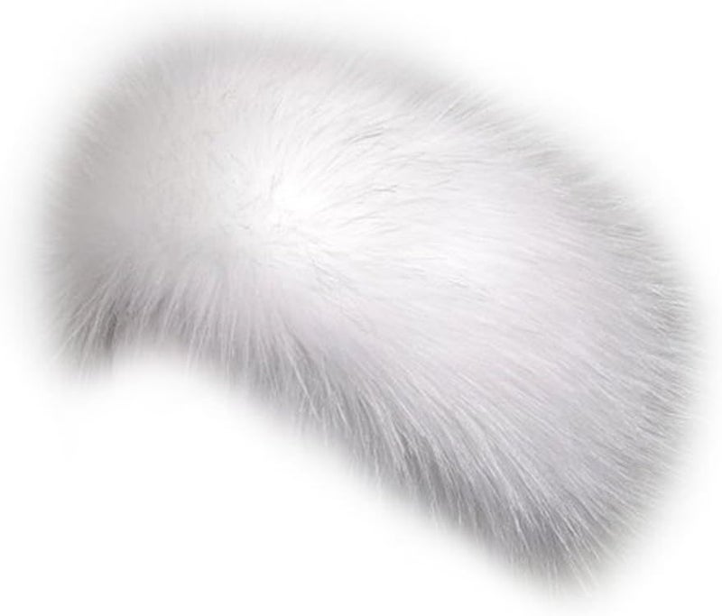 Dikoaina Womens Faux Fur Headband Winter Earwarmer Earmuff Ski - Image 1