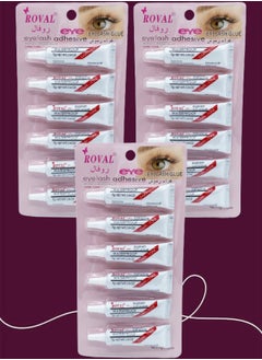ROVAL 18 Pieces Eyelash Glue Adhesive Dark Tone 7g  - Image 1