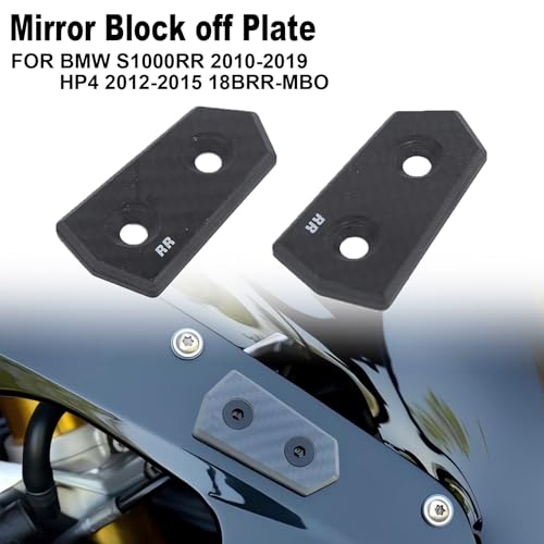 Simnliras Carbon Fiber Mirror Block Off Plate for BMW S1000RR 20102019 Decorative Mount Cover Caps Set Fit for Motorcycle BMW S1000RRHP4 1215 18BRRMBO - Image 3