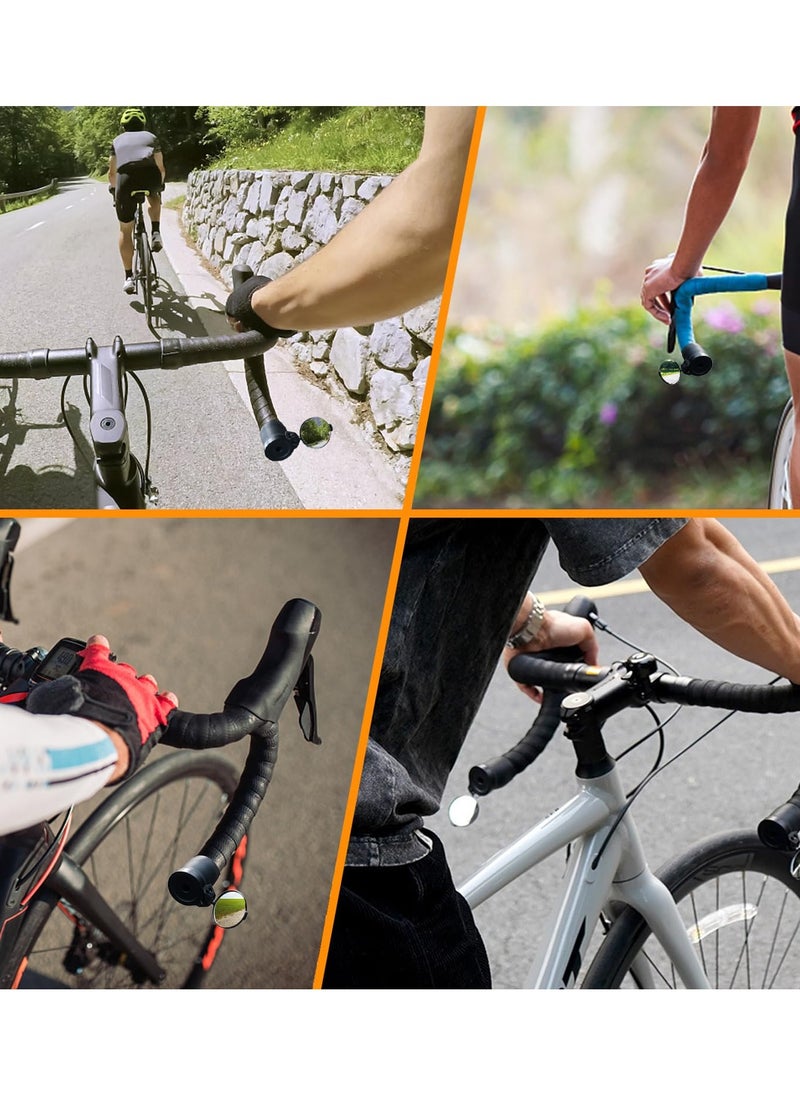 Excefore - Bicycle Mirror for Handlebars, Foldable Road bike mirror for Handlebars, Cycle Rear View Mirror, Universal 360° Rotating Mini Handlebar mirror, Cycle Rear View Mirror for Road Bikes - Image 1