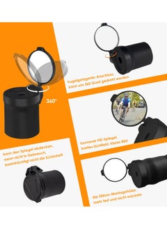 Excefore Bicycle Mirror for Handlebars, Foldable Road bike mirror for Handlebars, Cycle Rear View Mirror, Universal 360° Rotating Mini Handlebar mirror, Cycle Rear View Mirror for Road Bikes  - Image 3