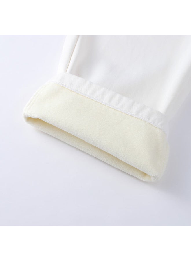 Annil Kids Boys Girls Winter Fleece Lined Warm Casual Loose Solid Thick Pants - Image 4