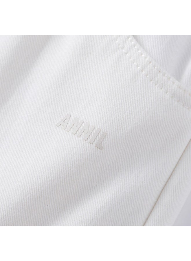 Annil Kids Boys Girls Winter Fleece Lined Warm Casual Loose Solid Thick Pants - Image 3