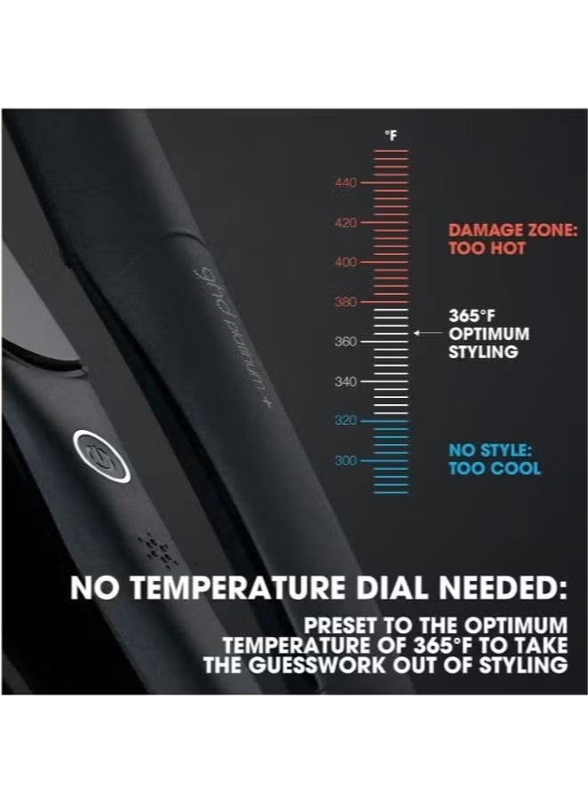 مكواة فرد الشعر بلاتينيوم+ ستايلر مقاس 1 بوصة، أداة تصفيف شعر احترافية من السيراميك لشعر أقوى ولمعان أكثر وحماية أكثر للون الشعر - أسود - Image 5