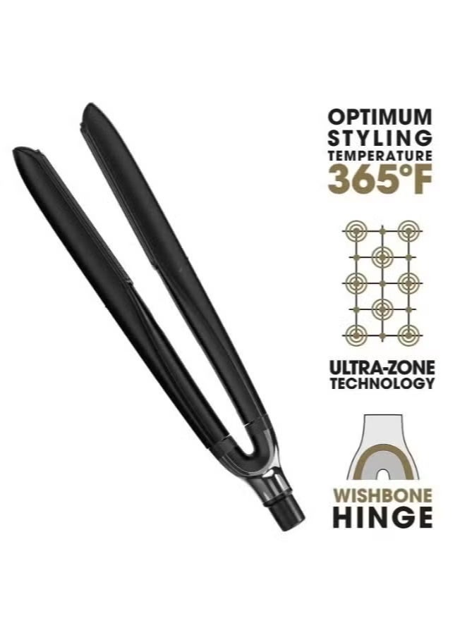 مكواة فرد الشعر بلاتينيوم+ ستايلر مقاس 1 بوصة، أداة تصفيف شعر احترافية من السيراميك لشعر أقوى ولمعان أكثر وحماية أكثر للون الشعر - أسود - Image 3