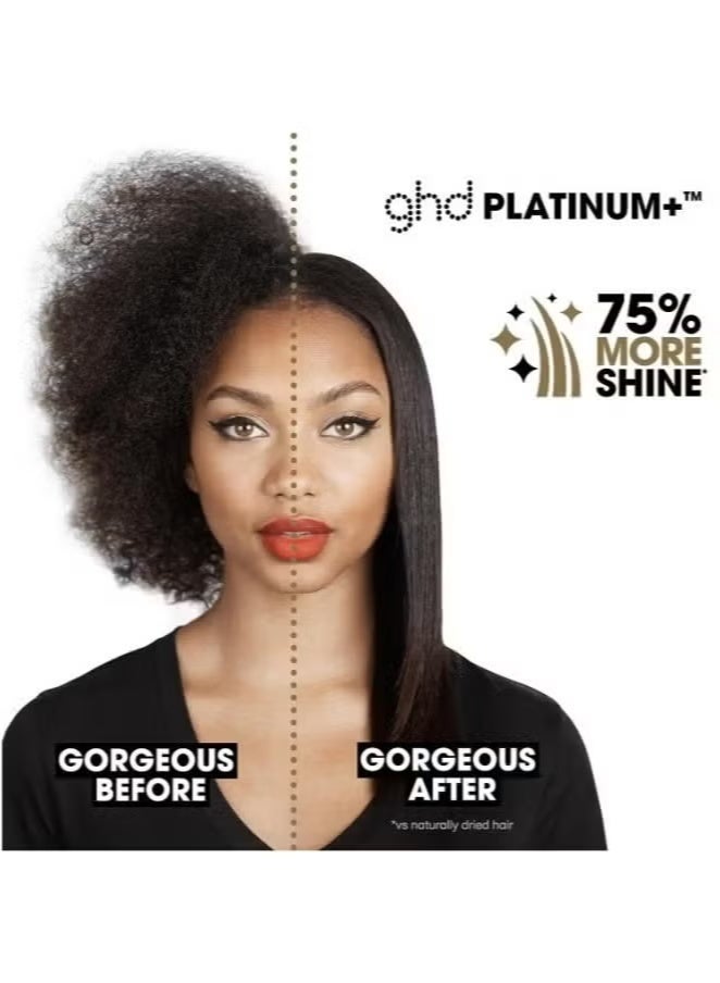 مكواة فرد الشعر بلاتينيوم+ ستايلر مقاس 1 بوصة، أداة تصفيف شعر احترافية من السيراميك لشعر أقوى ولمعان أكثر وحماية أكثر للون الشعر - أسود - Image 4