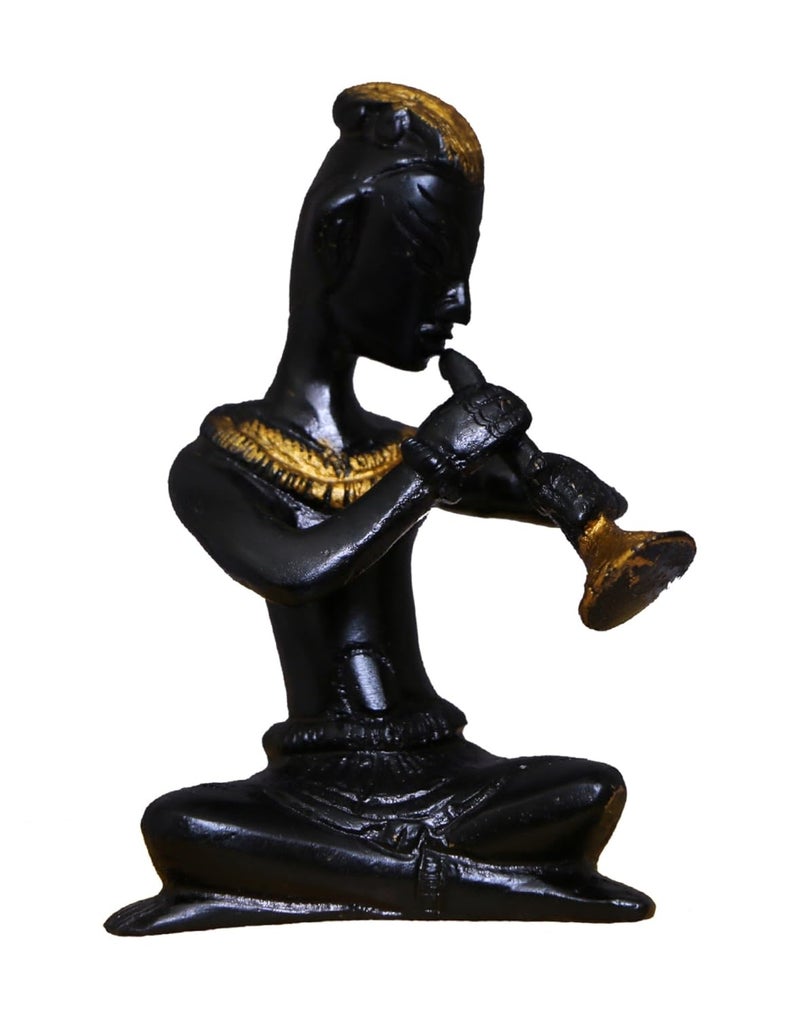 CRAFTHUT Brass Music Set/Musician Figurine and Statue/Idol Sculptures-Stunning Set of 4 Lady Musicians, Dimensions (LxBxH-2.5x1.5x4) inches, Weight - 1.5 kg - Image 2