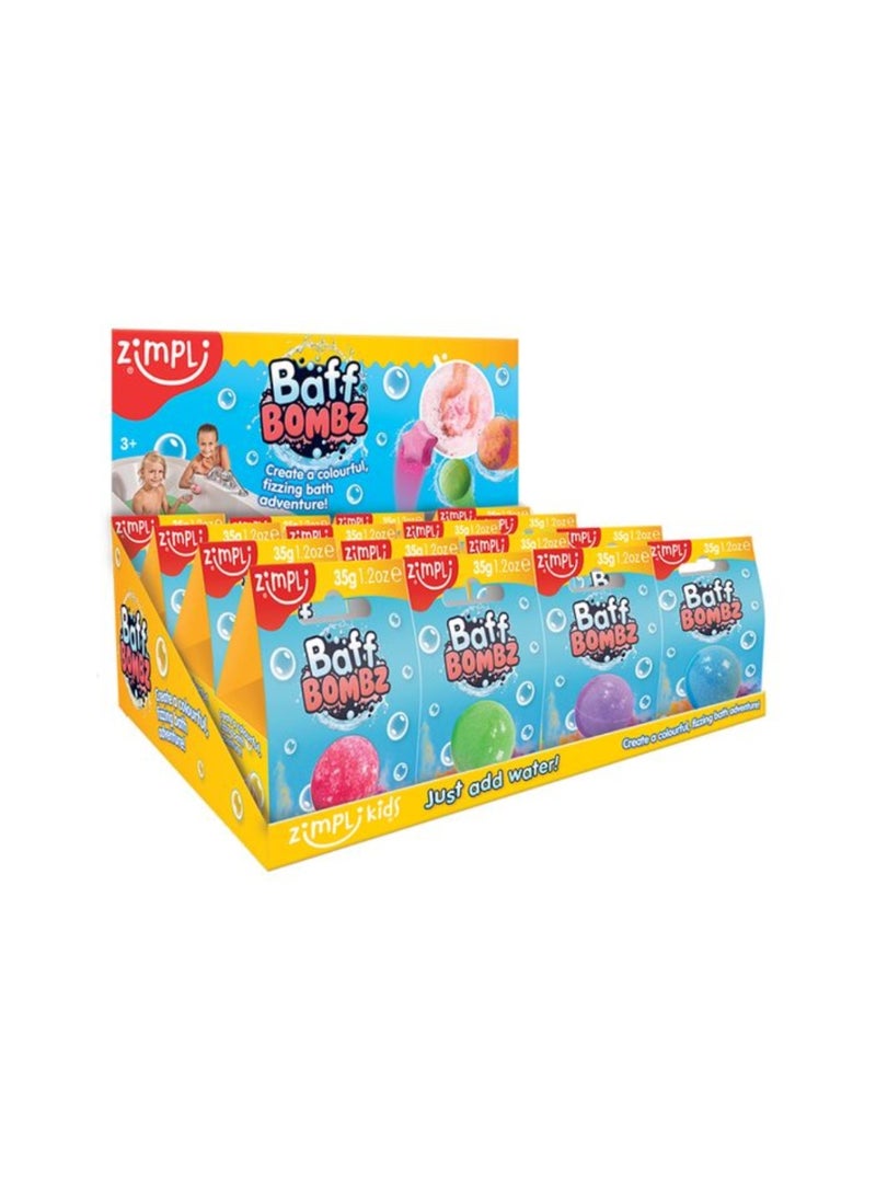 زيمبلي كيدز Baff Bomb Round Bath Fizz Ball, 1 Pack Color Changing Bath Time Sensory Fun for Kids - Image 4