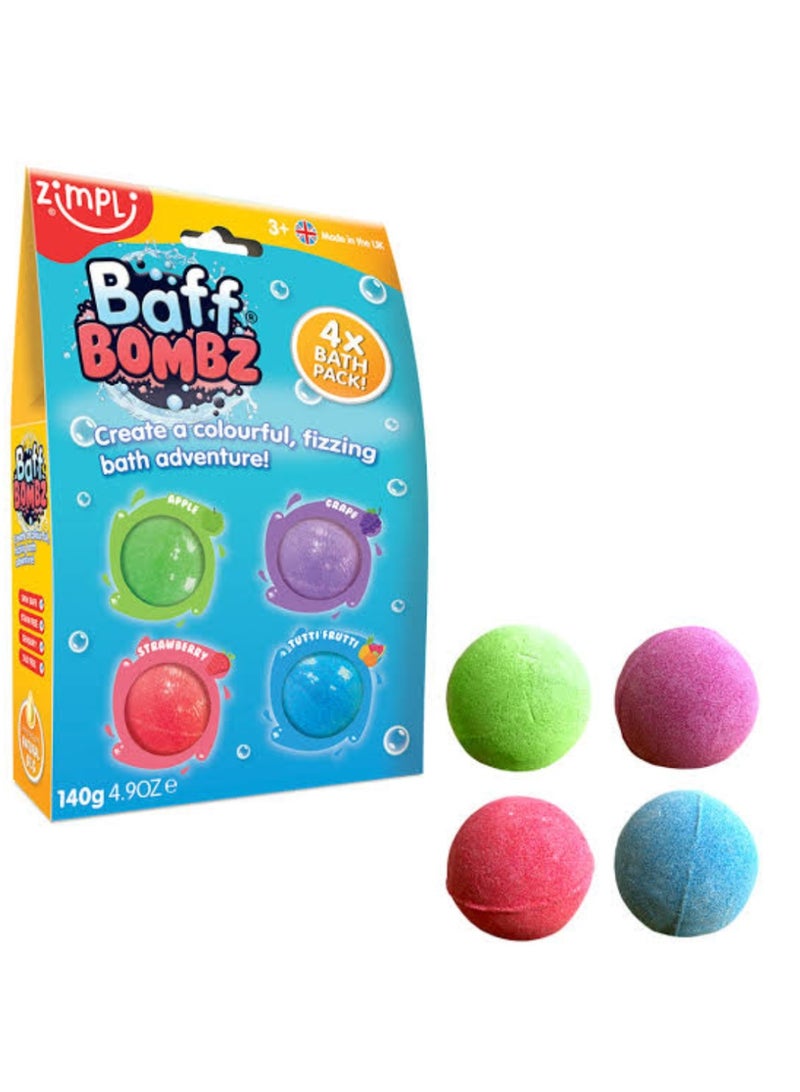 زيمبلي كيدز Baff Bomb Round Bath Fizz Ball, 1 Pack Color Changing Bath Time Sensory Fun for Kids - Image 2