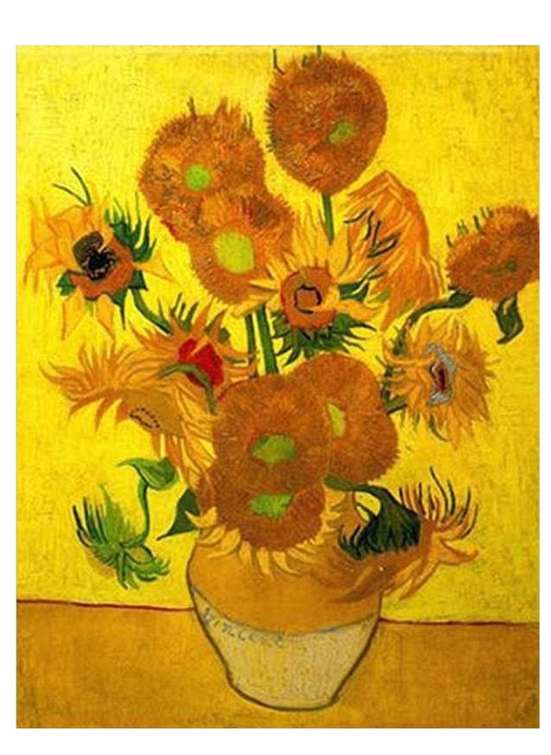 Generic Van Gogh Sunflower Full Round Diamond Painting Kit for Home Wall Art Decor (30 X 40 CM)  - Image 1