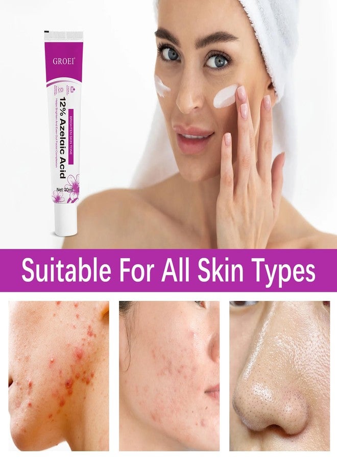 YILEST Azelaic Acid 12% Serum with Niacinamide & Hyaluronic Acid - Helps Improve Skin Texture, Reduce Redness, Smoothing Skin and Blemish, Premium Azelaic Acid Facial Cream for Sensitive Skin (1PC - Image 4