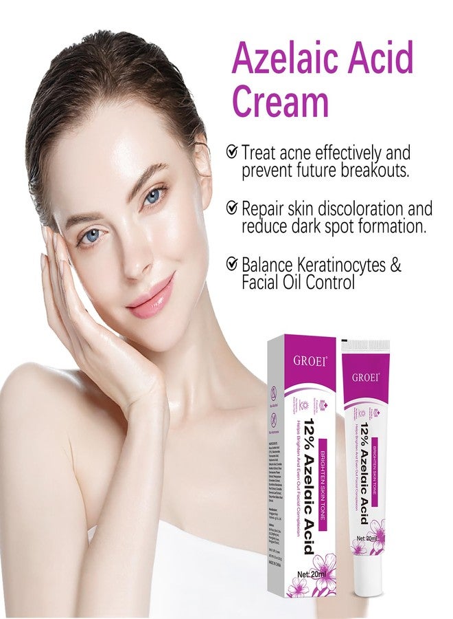 YILEST Azelaic Acid 12% Serum with Niacinamide & Hyaluronic Acid - Helps Improve Skin Texture, Reduce Redness, Smoothing Skin and Blemish, Premium Azelaic Acid Facial Cream for Sensitive Skin (1PC - Image 3