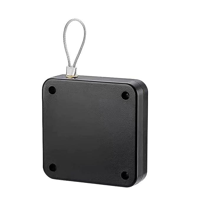 oenza Square PunchFree Automatic Sensor Door Closer Metal Black Residential and Commercial 65 x 65 x 16 cm - Image 1