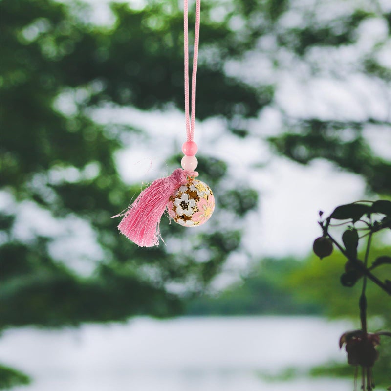 Japanese Cherry Blossom Bell Pendant Lucky Charm Backpack Car Ornament - Image 5