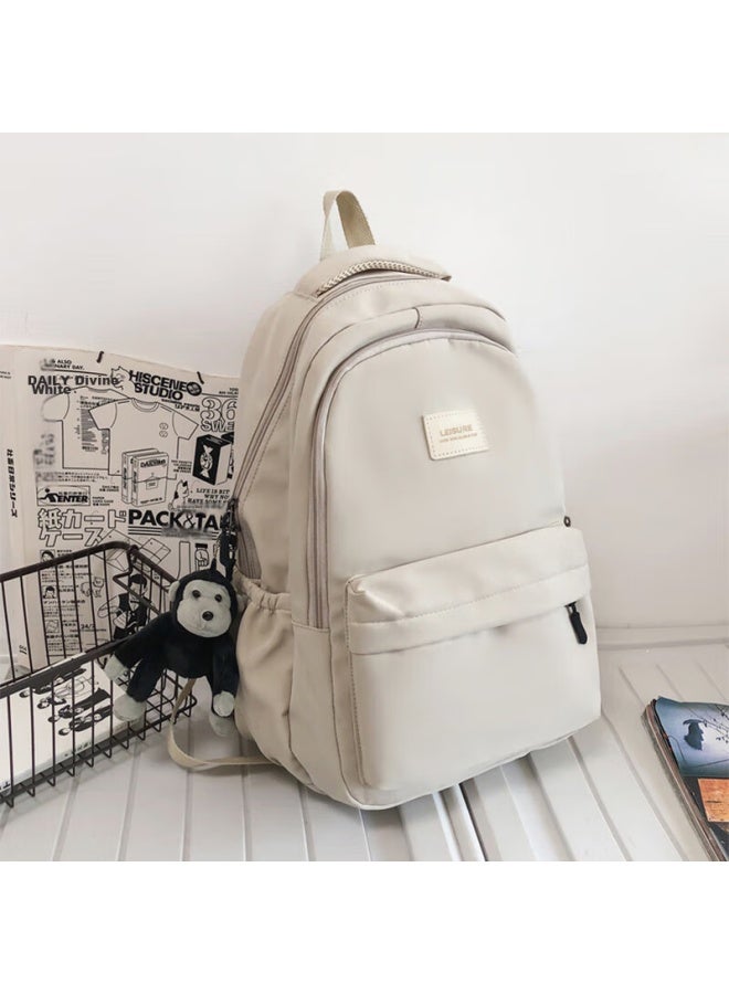 Landcase Backpack For Middle School, High School And College Students, Women's Campus Couple Backpack, Large Capacity Laptop Bag, 1606 White - Image 5