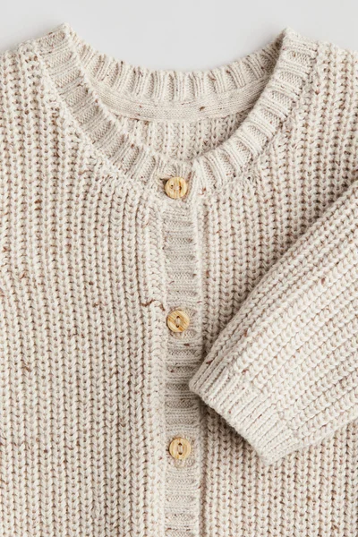H&M Cotton-knit romper suit