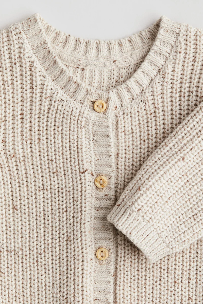 H&M Cotton-knit romper suit