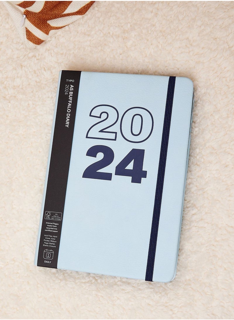 Typo 2024 A5 Daily Buffalo Diary Recycled Mix  - Image 1
