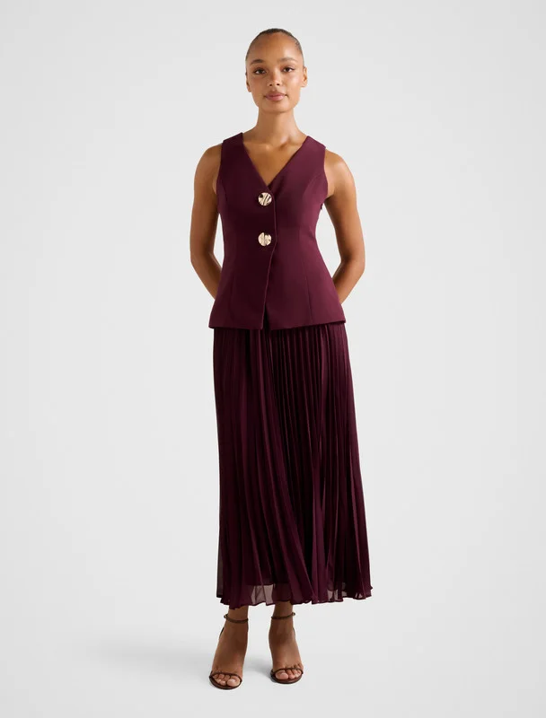 فورايفر نيو Larissa Pleated Vest Maxi
