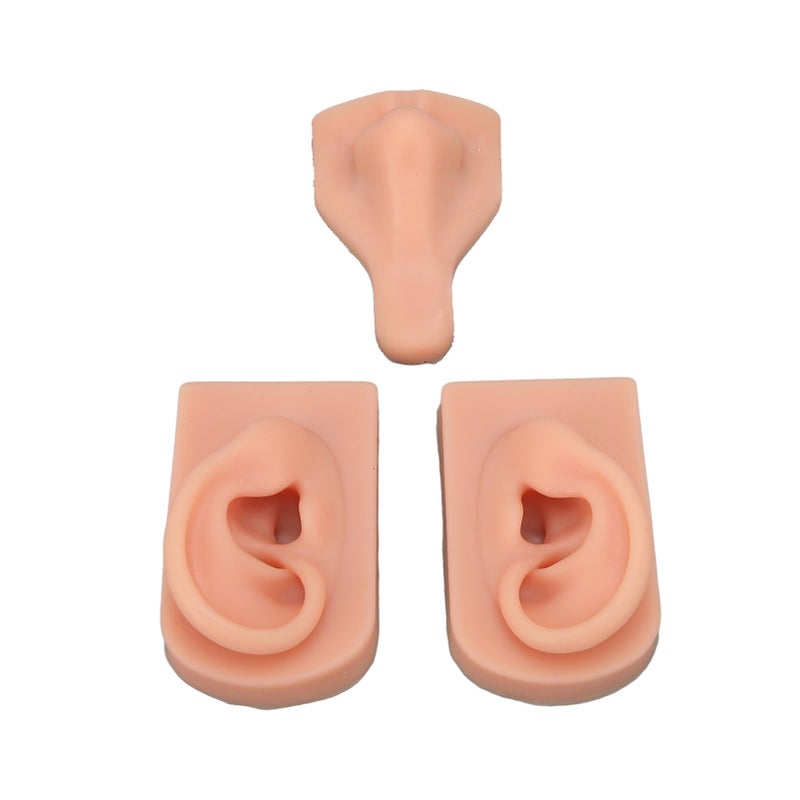 Piercing Practice Model: Light Skin Tone Soft Flexible Silicone - Reusable With Stable Base Teaching Aid for Piercing Training Medical Education Jewelry Display - Image 5