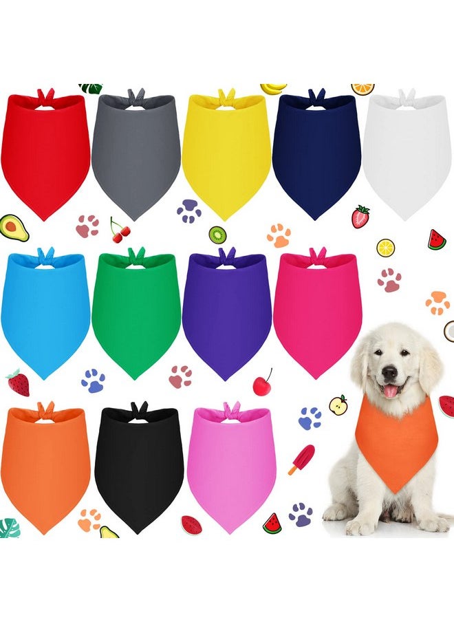 Frienda - Frienda 12 Pcs Plain Dog Bandanas for Dogs Puppy Blank Dog Bandanas Adjustable Triangle Solid Color Dog Bandanas Red Dog Bandana Heat Transfer Washable Dog Handkerchief - Image 1