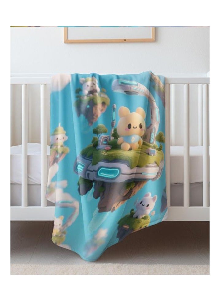 عام بطانية رقيقة من الفانيلا (دافئة ومريحة، ومناسبة للنوم واستخدام الألعاب وإزالة الغبار ومقاومة للرمل) 150 سم * 200 سم - 203 - Image 4