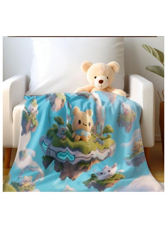 عام بطانية رقيقة من الفانيلا (دافئة ومريحة، ومناسبة للنوم واستخدام الألعاب وإزالة الغبار ومقاومة للرمل) 150 سم * 200 سم - 203 - Image 5