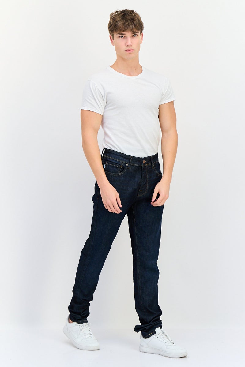 Selected Homme Men Slim Fit Washed Stretchable Denim, Dark Blue - Image 3