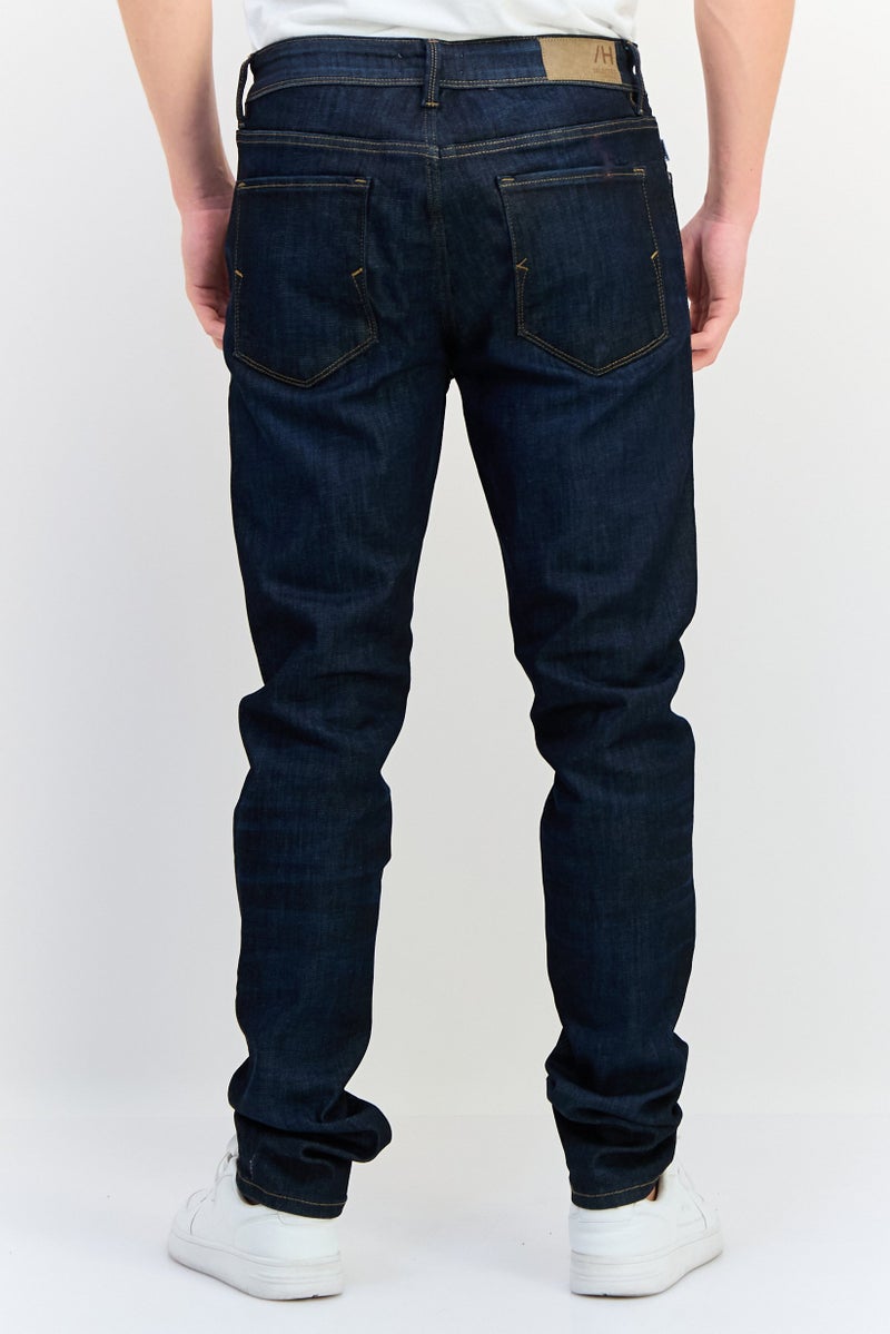 Selected Homme Men Slim Fit Washed Stretchable Denim, Dark Blue - Image 4
