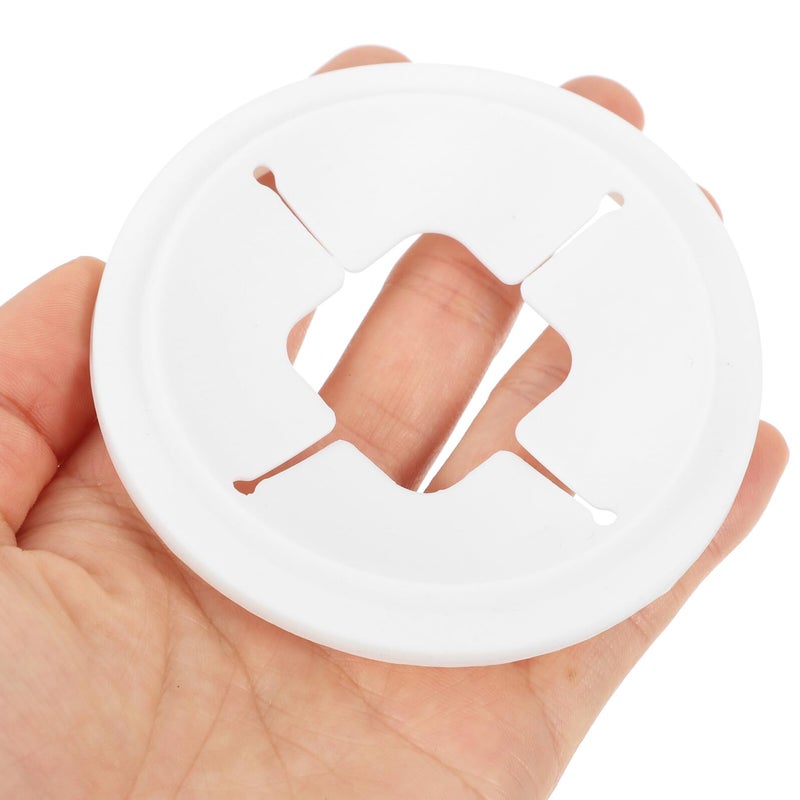 White Silicone Jar Lids 86mm 2 Pack with Straw Hole Leakproof for Regular Mouth Mason Jars - Image 5