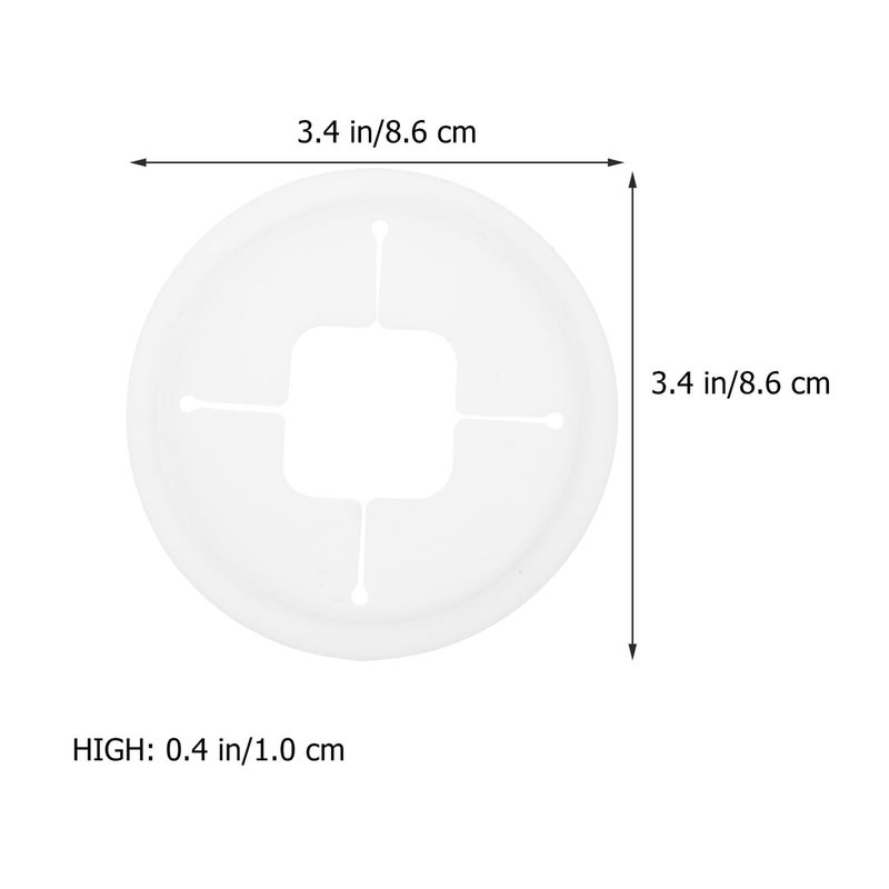 White Silicone Jar Lids 86mm 2 Pack with Straw Hole Leakproof for Regular Mouth Mason Jars - Image 3