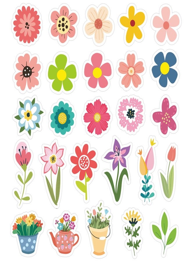 Lucleag 520 PCS Spring Flower Stickers for Gifts, Colorful Springtime Flowers Floral Stickers for Crafts, Assorted Cute Flowers Stickers for Spring Easter Party Favor Supplies Decorations - Image 1
