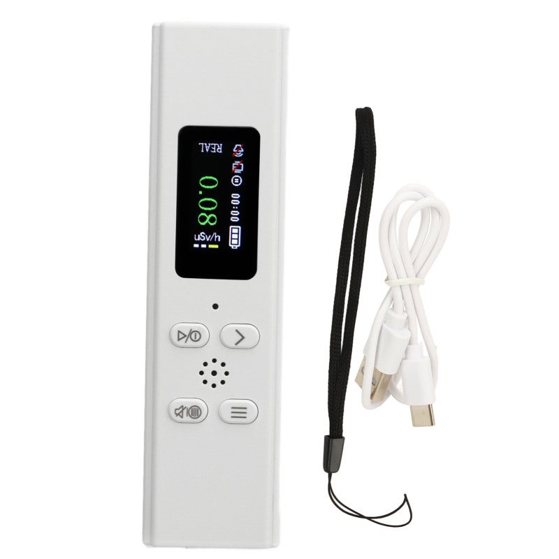Nuclear Radiation Detector 48mm Geiger Counter Tube 0.08-9999mSv/h Detection Range High Sensitivity Portable Geiger Counter - Sound Light Alarm Rechargeable Battery for Home Hospital Nuclear Power Pla - Image 1