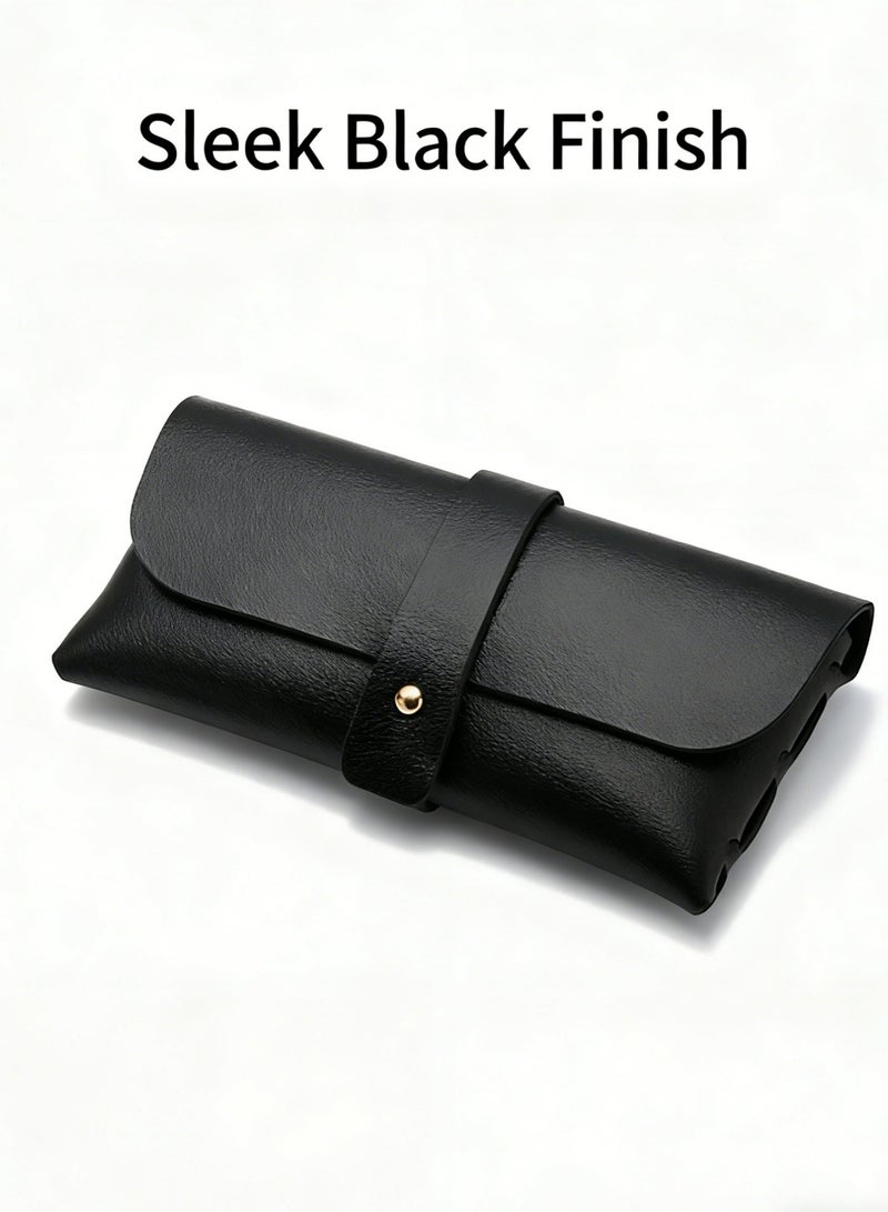 علبة نظارات سوداء بالغلاف الصلب محمية للنظارات الشمسية - Image 4