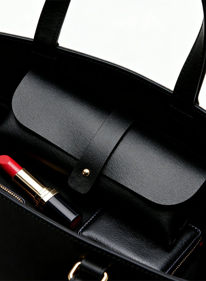 علبة نظارات سوداء بالغلاف الصلب محمية للنظارات الشمسية - Image 5